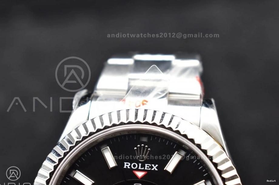 TWF Skydweller Dial A23J Best SS Black on Bracelet SS Edition 1119